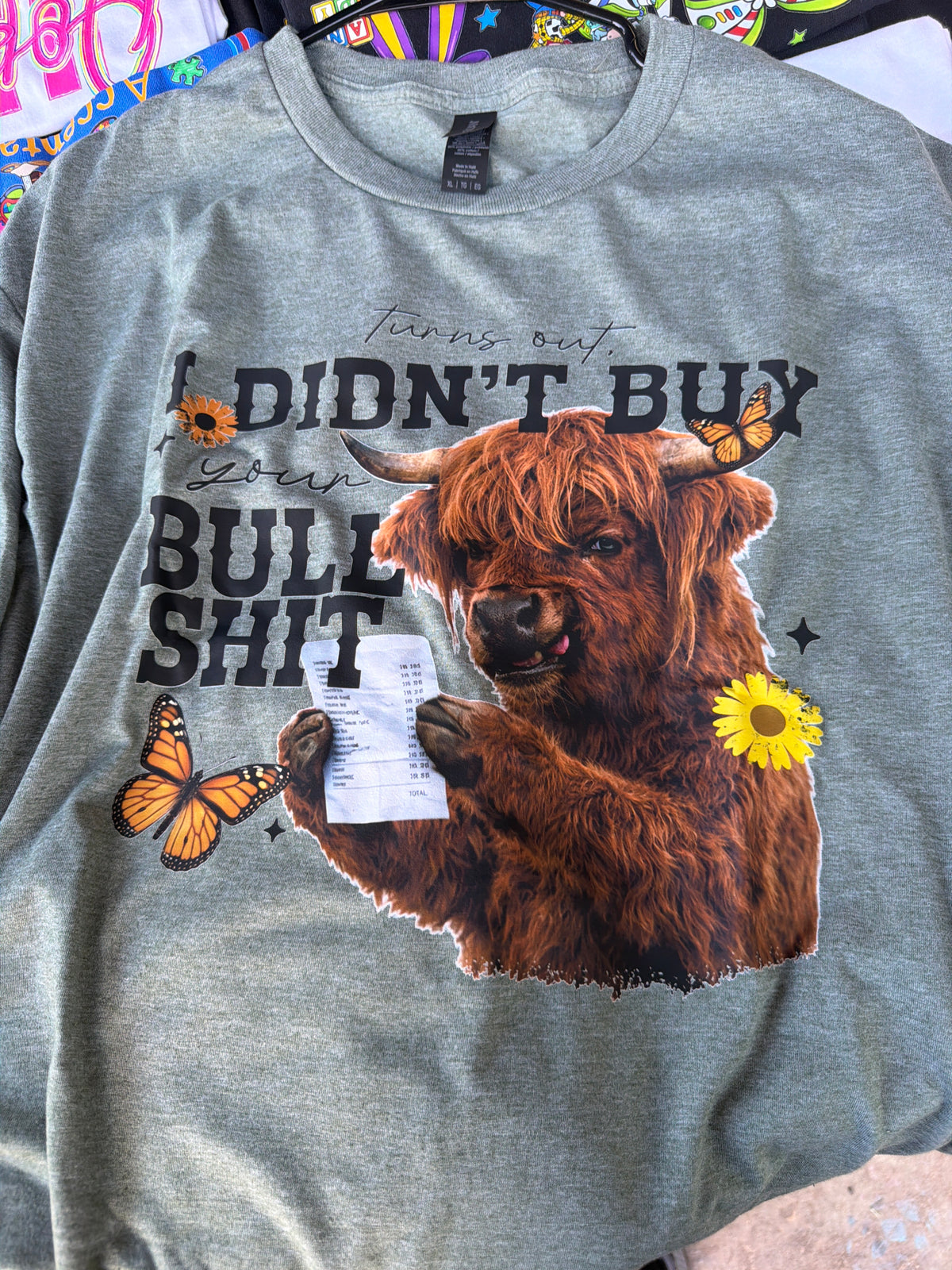 I Didn't Sign Up for Your BS graphic on women's t-shirt
