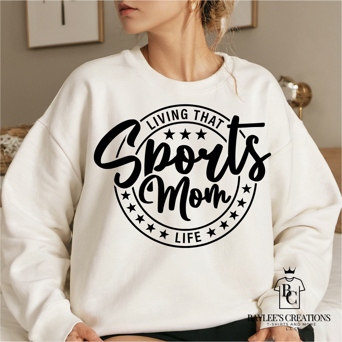 Sports Mom - Women's Sweatshirt printed apparel by Baylees Creations