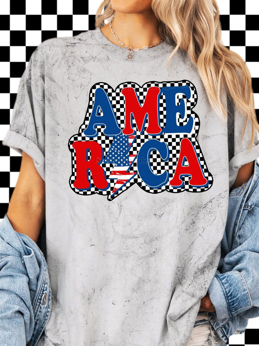 America Unisex Patriotic T-Shirt printed apparel by Baylees Creations