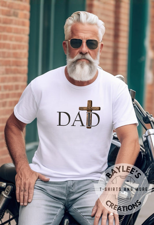 Christian Dad Men's Tee Father's Day T-Shirt printed apparel by Baylees Creations