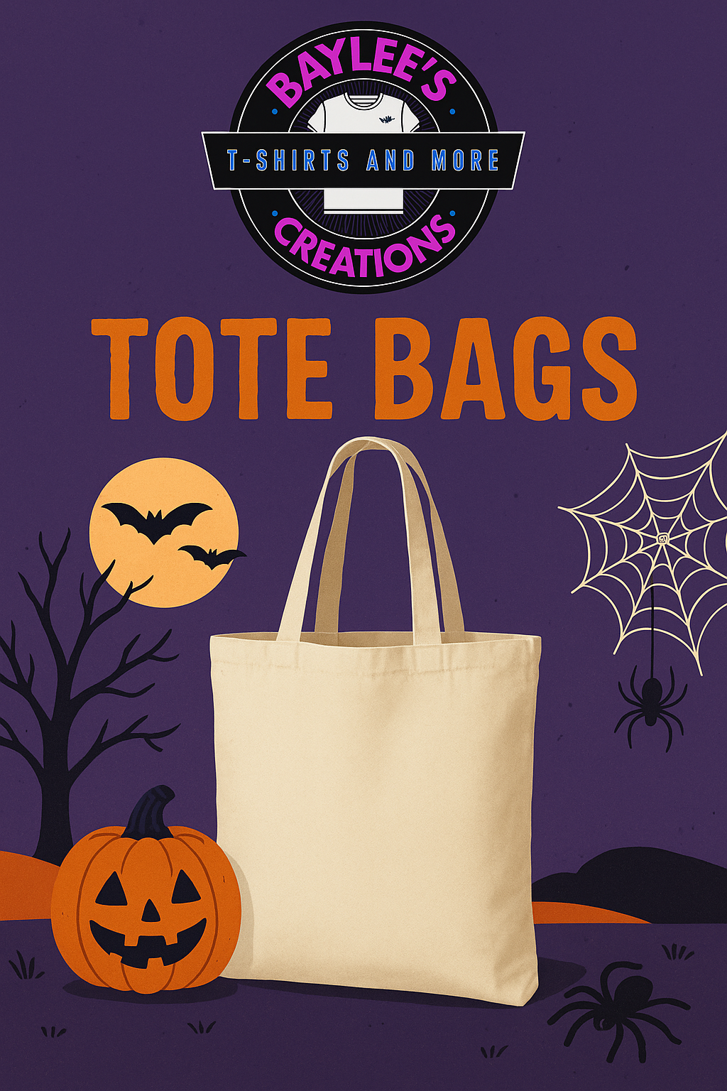 Custom Canvas Tote Bag by Baylees Creations