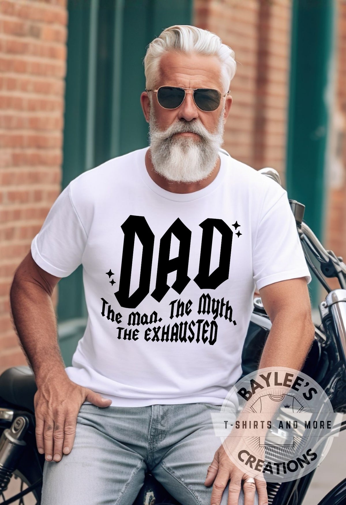 Dad the Man, the Myth, the Legend Men's Tee Father's Day T-Shirt printed apparel by Baylees Creations