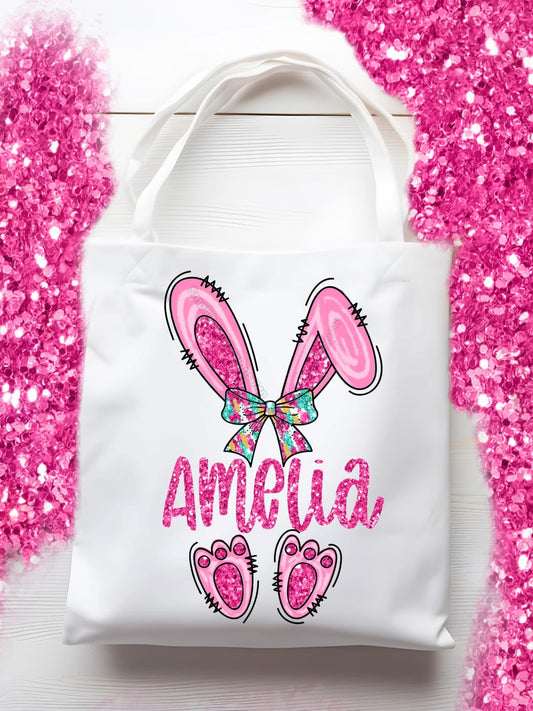 Easter Egg Hunt Canvas Tote Bag by Baylees Creations