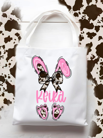 Easter Egg Hunt Canvas Tote Bag from Baylee's Creations in Harrah Oklahoma