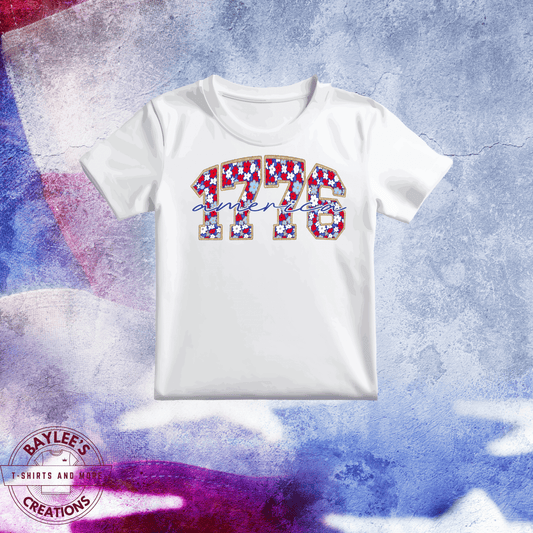 1776 Cute Unisex T-Shirt printed apparel by Baylees Creations