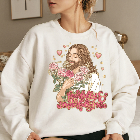 Fearfully and Wonderfully Made - Women's Sweatshirt printed apparel by Baylees Creations