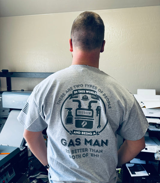 Gas Man - Men's Tee printed apparel by Baylees Creations