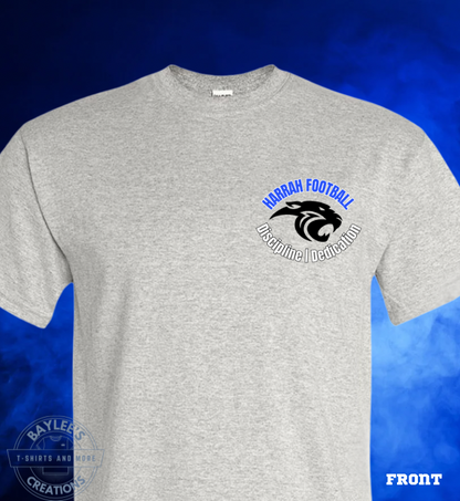 Harrah Football Unisex T-Shirt custom printed shirt by Baylee's Creations
