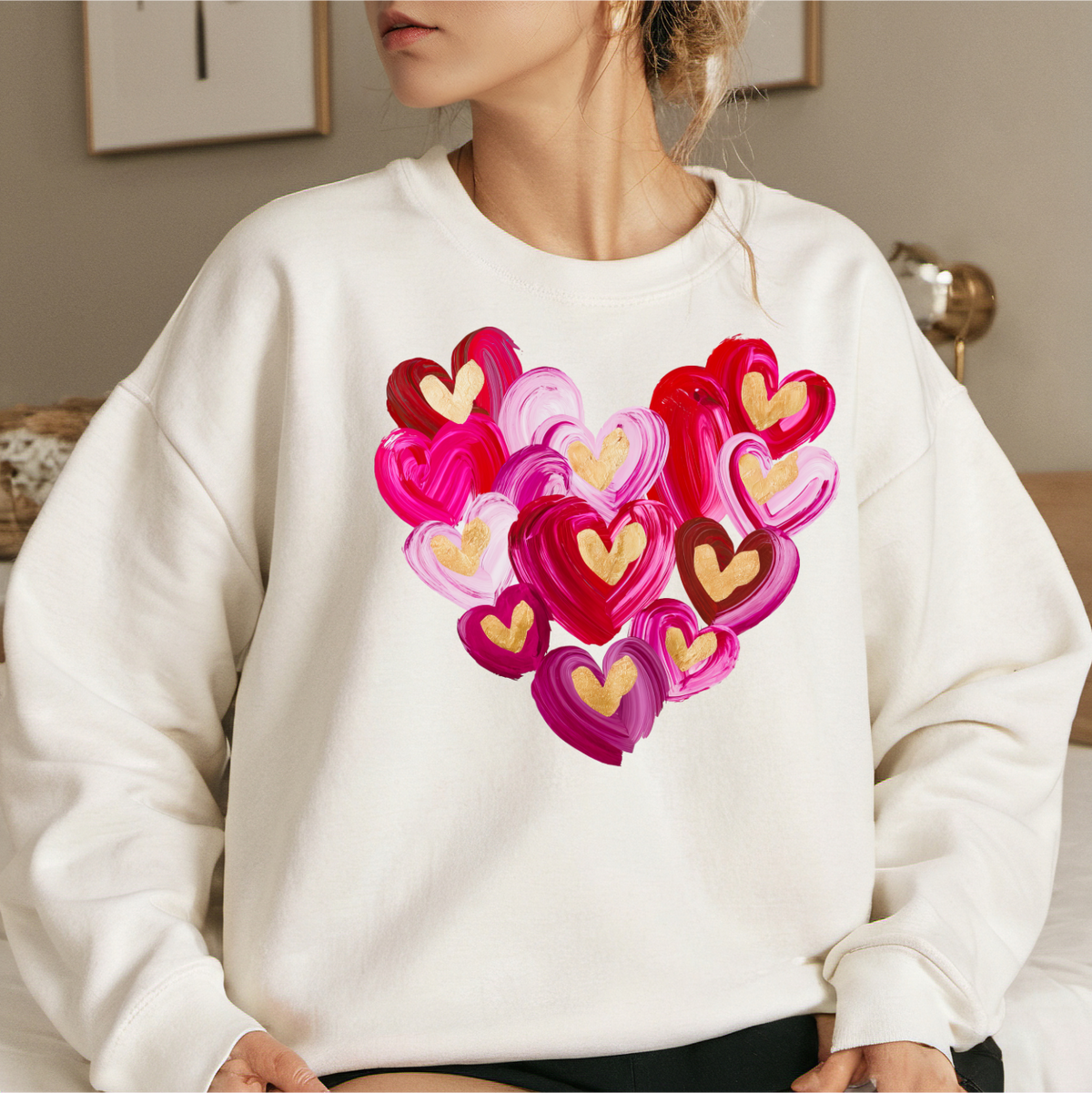Hearts - Women's Sweatshirt printed apparel by Baylees Creations