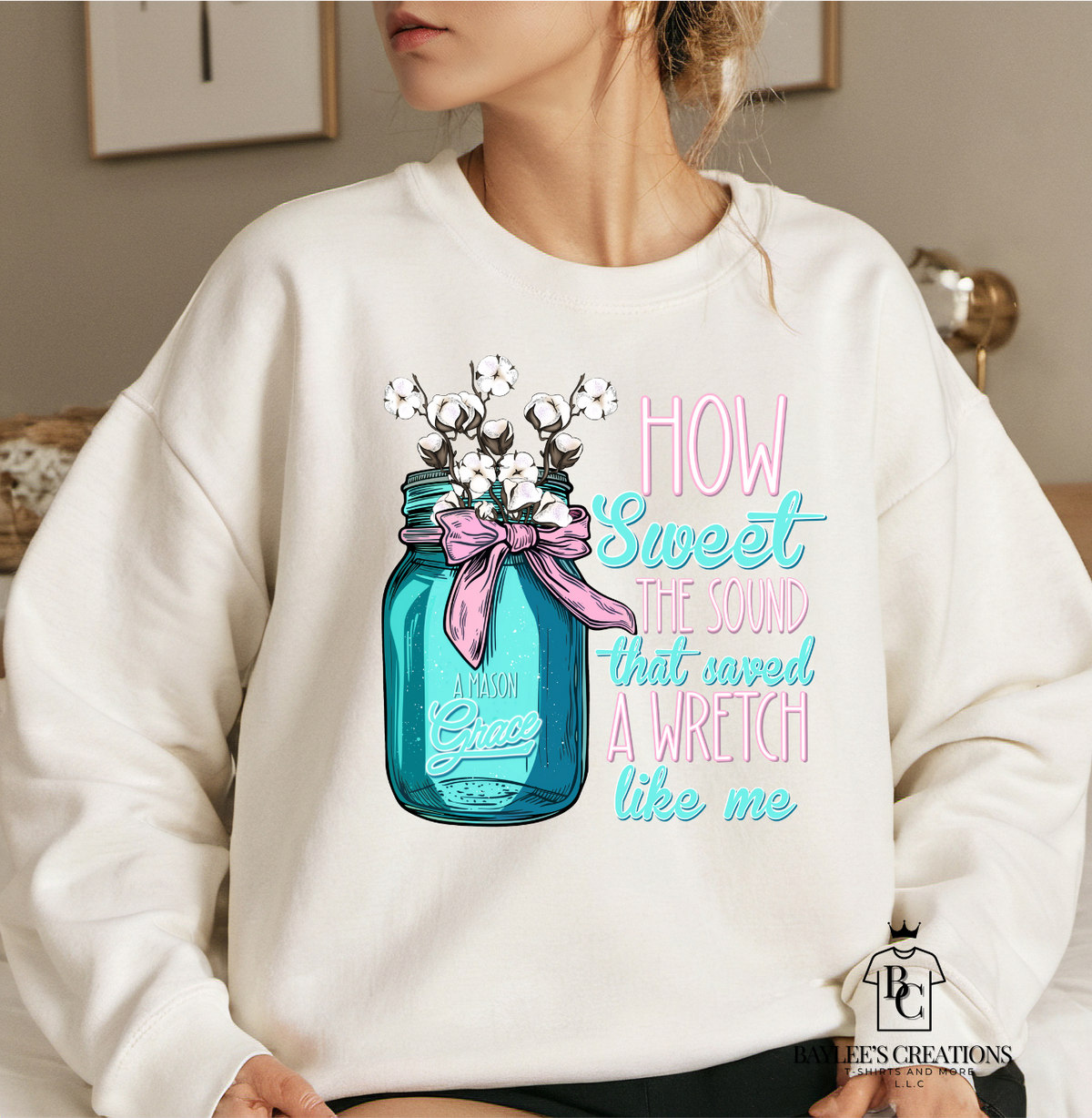 How Sweet the Sound - Women's Sweatshirt printed apparel by Baylees Creations