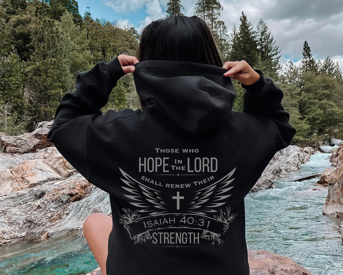 Isa 40:31 Hoodie Scripture Faith Unisex printed apparel by Baylees Creations