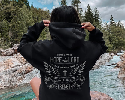 Isa 40:31 Hoodie Scripture Faith Unisex printed apparel by Baylees Creations