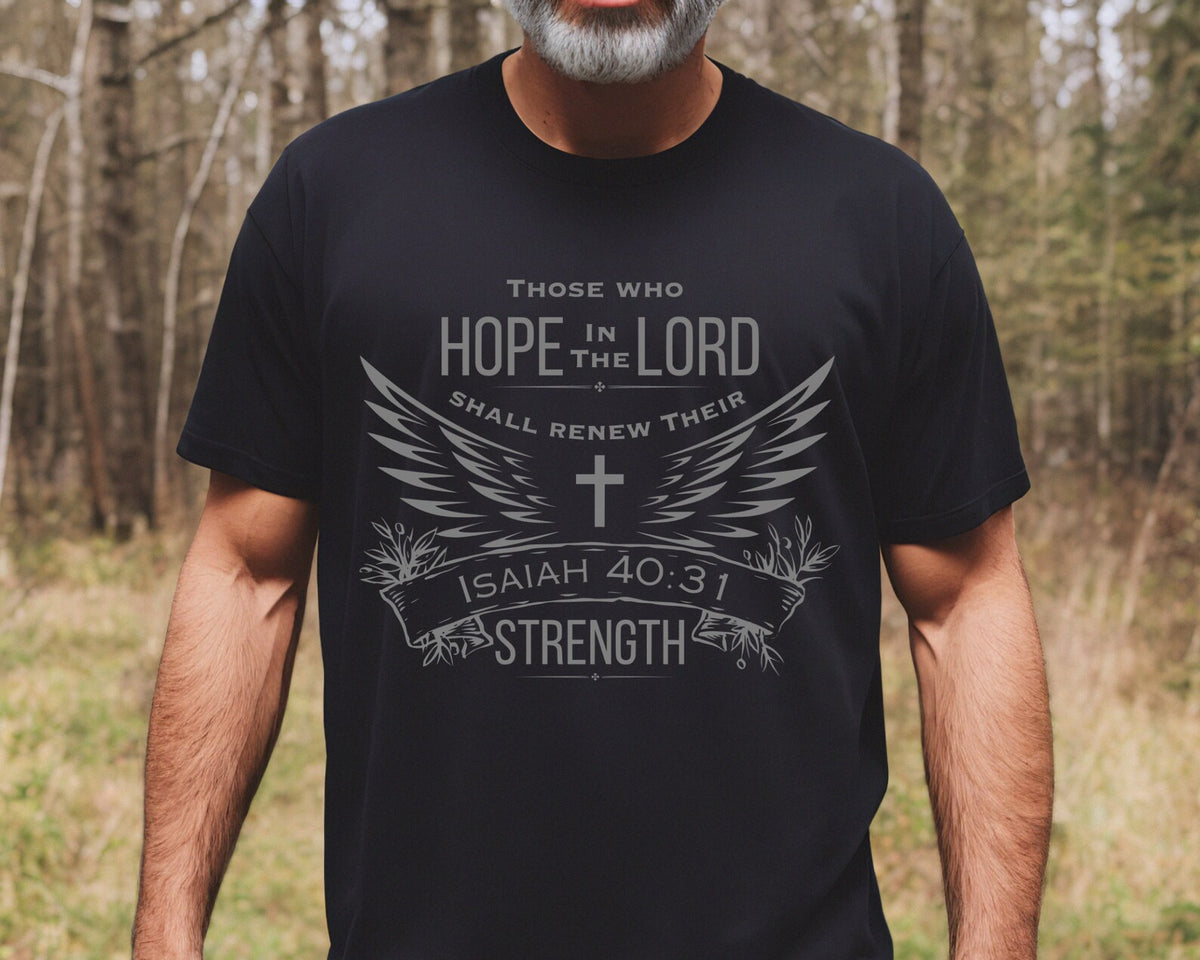 Isa 40:31 Scripture Faith Tee Unisex printed apparel by Baylees Creations