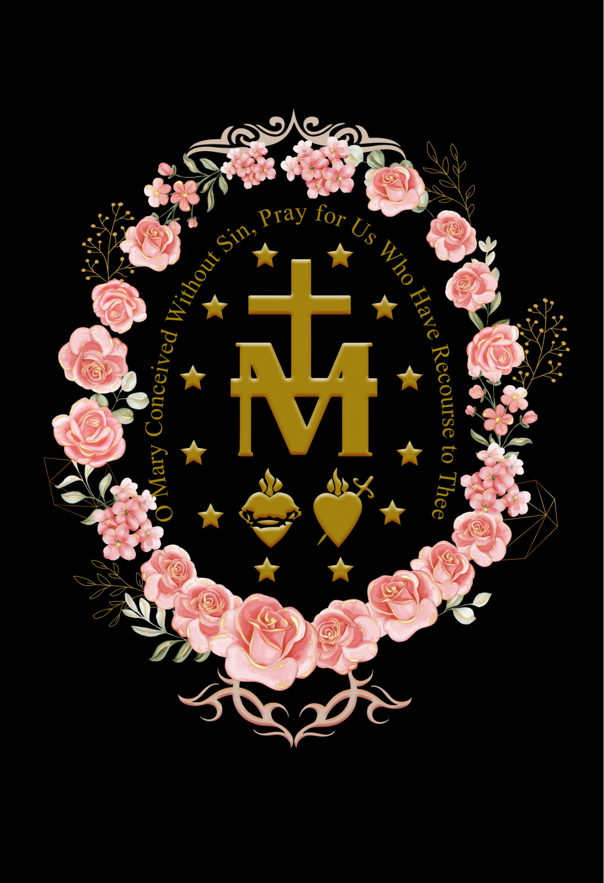 Immaculate Conception Medal Catholic Sweatshirt custom printed sweatshirt by Baylee's Creations