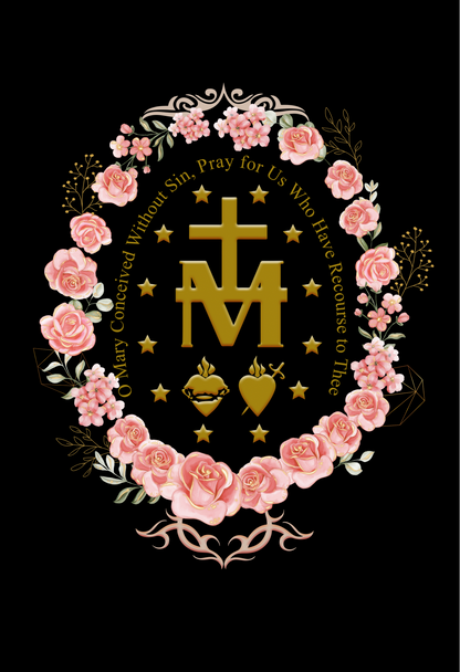 Immaculate Conception Medal Catholic Sweatshirt custom printed sweatshirt by Baylee's Creations