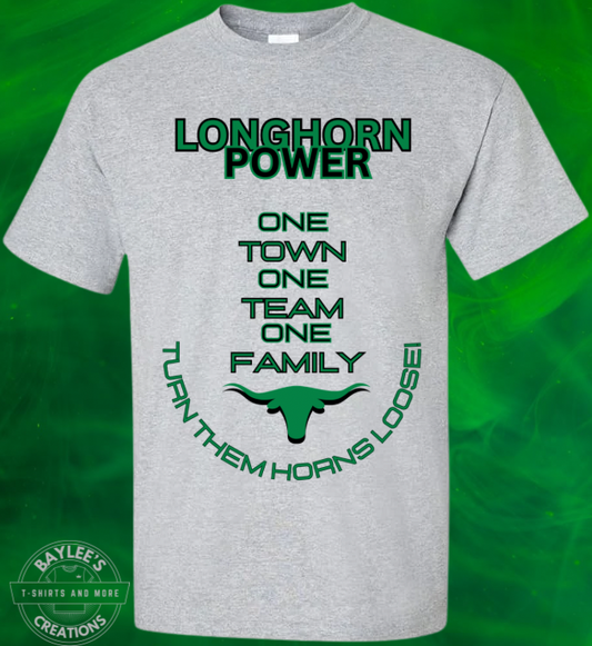 Jones Longhorns Unisex T-Shirt printed apparel by Baylees Creations