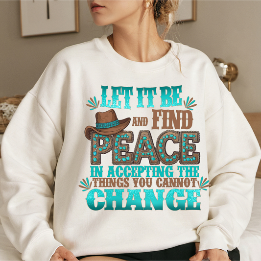 Let It Be and Find Peace - Women's Sweatshirt printed apparel by Baylees Creations