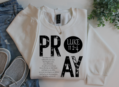 Lords Prayer Sweatshirt Faith Unisex printed apparel by Baylees Creations