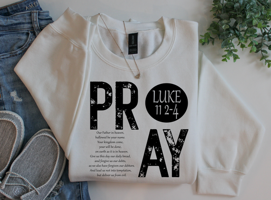 Lords Prayer Sweatshirt Faith Unisex printed apparel by Baylees Creations