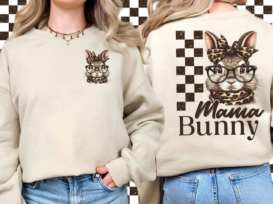 Mama Bunny - Women's Sweatshirt printed apparel by Baylees Creations