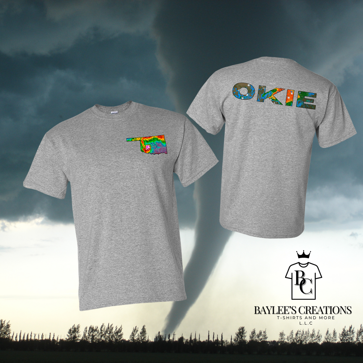 Okie Storm Chaser - Unisex T-Shirt printed apparel by Baylees Creations