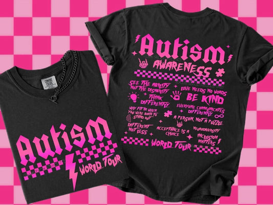 Pink Autism Awareness Shirt - Unisex T-Shirt printed apparel by Baylees Creations