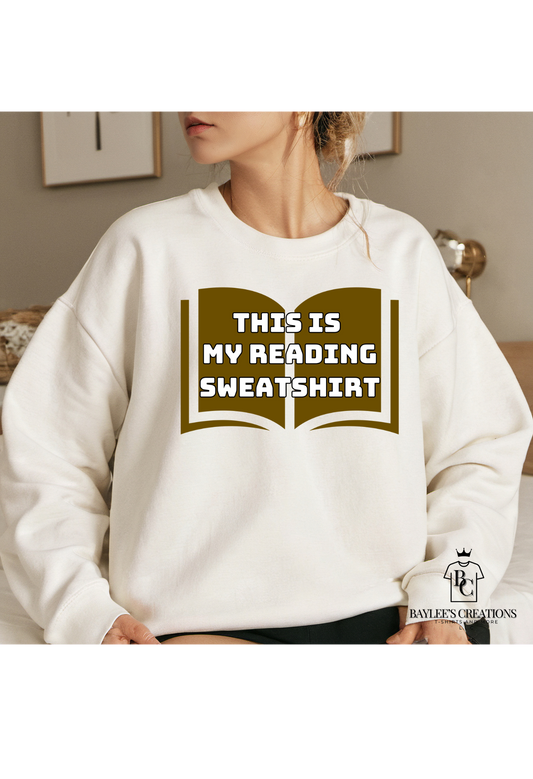 Reading Sweatshirt Women's Sweater printed apparel by Baylees Creations