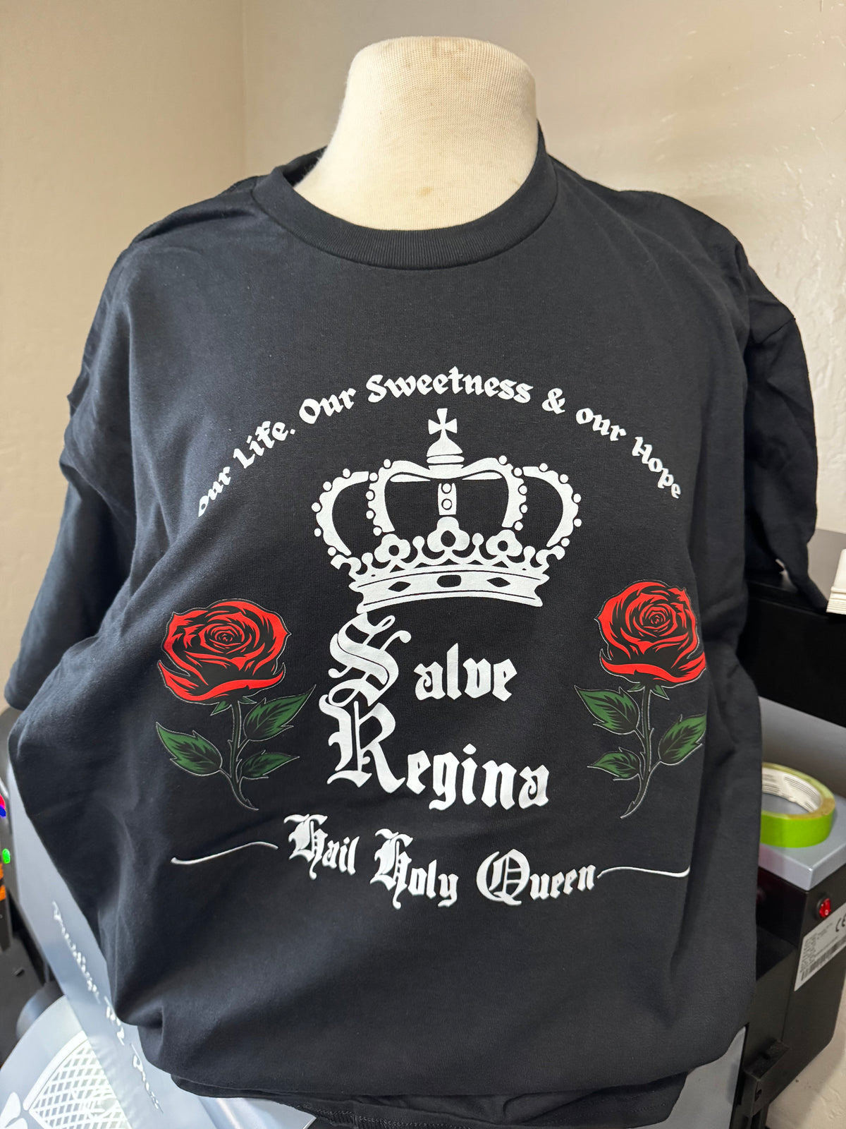 Salve Regina Unisex T-Shirts Catholic Faith Tee custom printed shirt by Baylee's Creations
