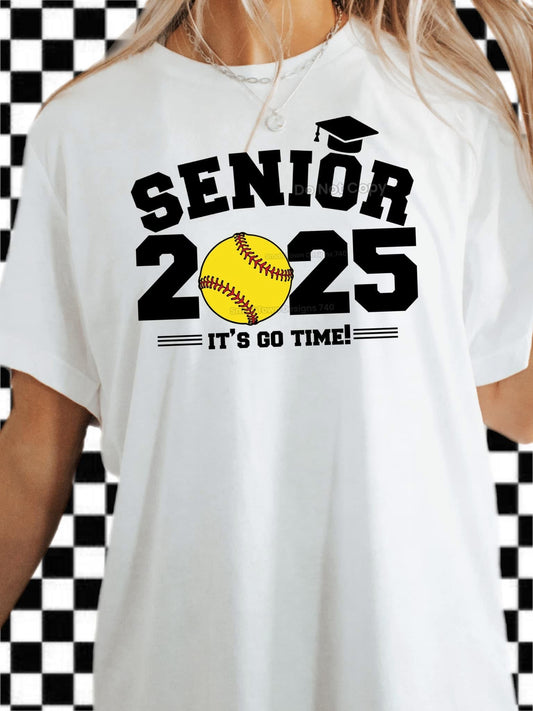 Senior 2025 Softball - Unisex T-Shirt printed apparel by Baylees Creations