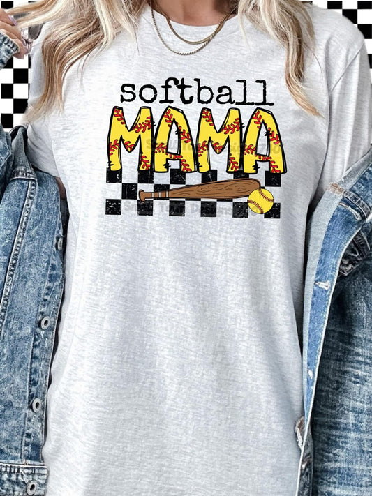 Softball Mama - Women's Tee printed apparel by Baylees Creations