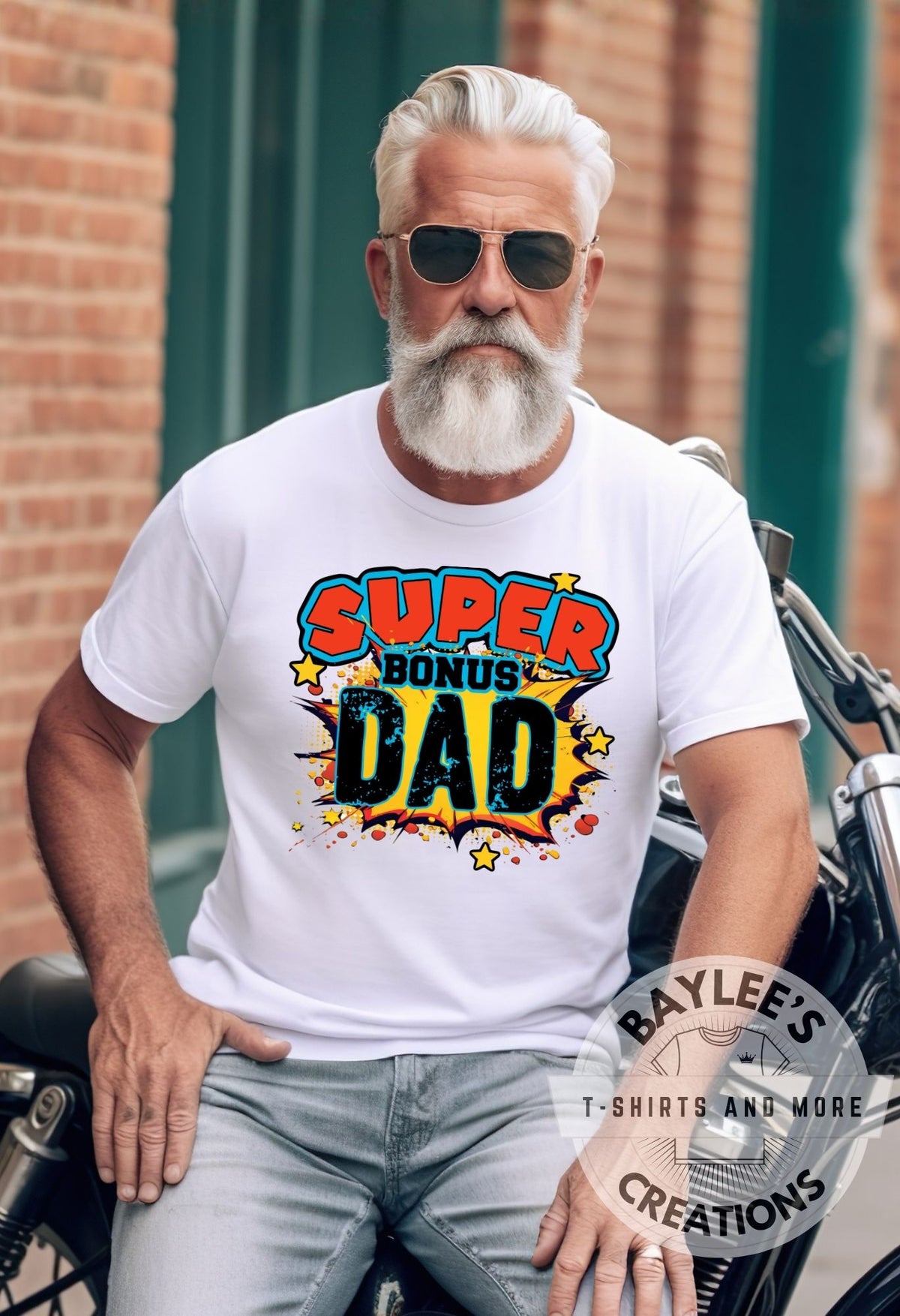 Super Bonus Dad Men's Tee Father's Day T-Shirt printed apparel by Baylees Creations