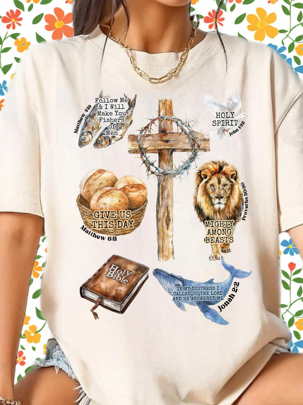 Symbols of Faith T-Shirt Faith Tee printed apparel by Baylees Creations