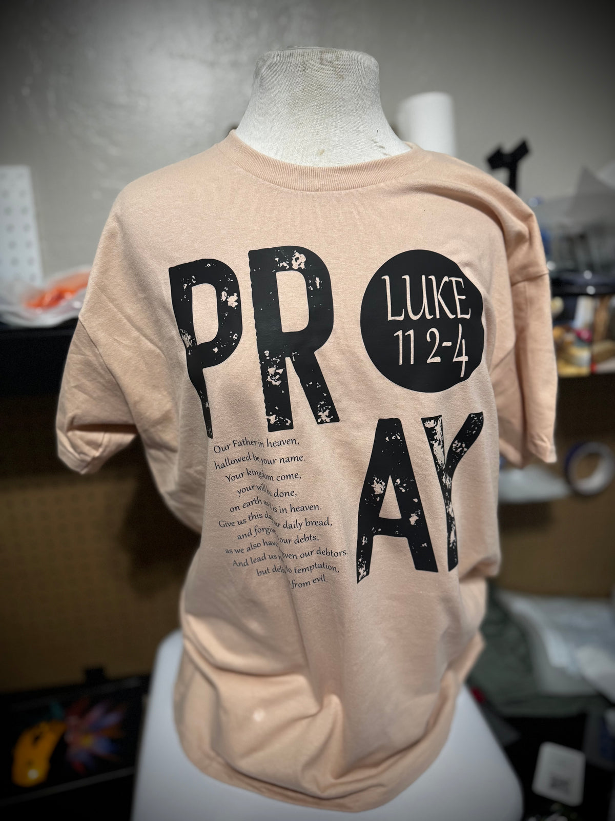 The Lords Prayer Unisex Faith T-Shirts custom printed shirt by Baylee's Creations