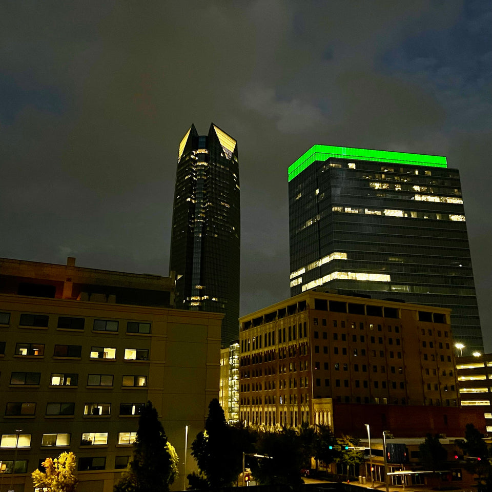 Oklahoma City skyline at night