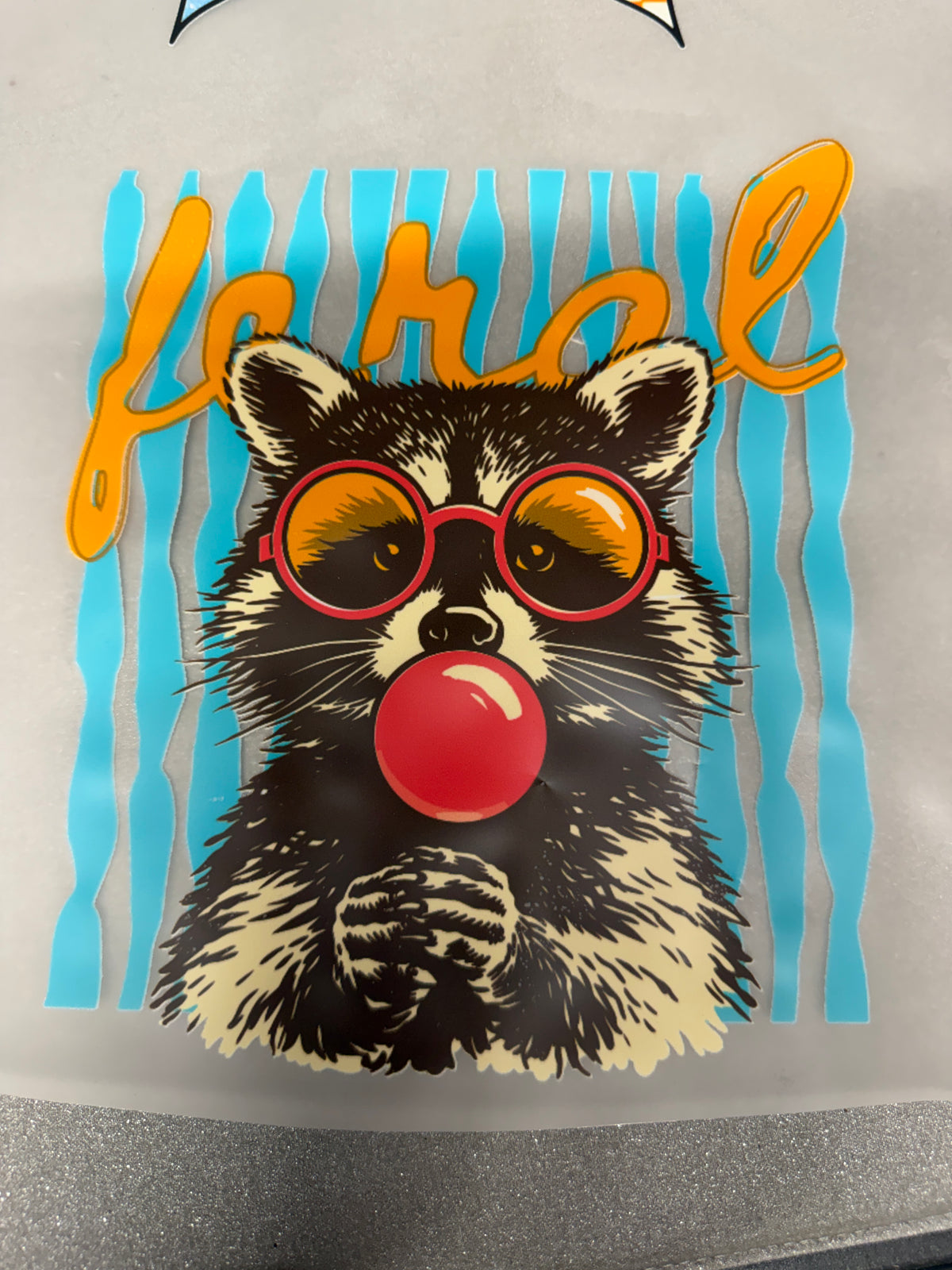 Feral Raccoon DTF Transfer ready-to-press DTF transfer