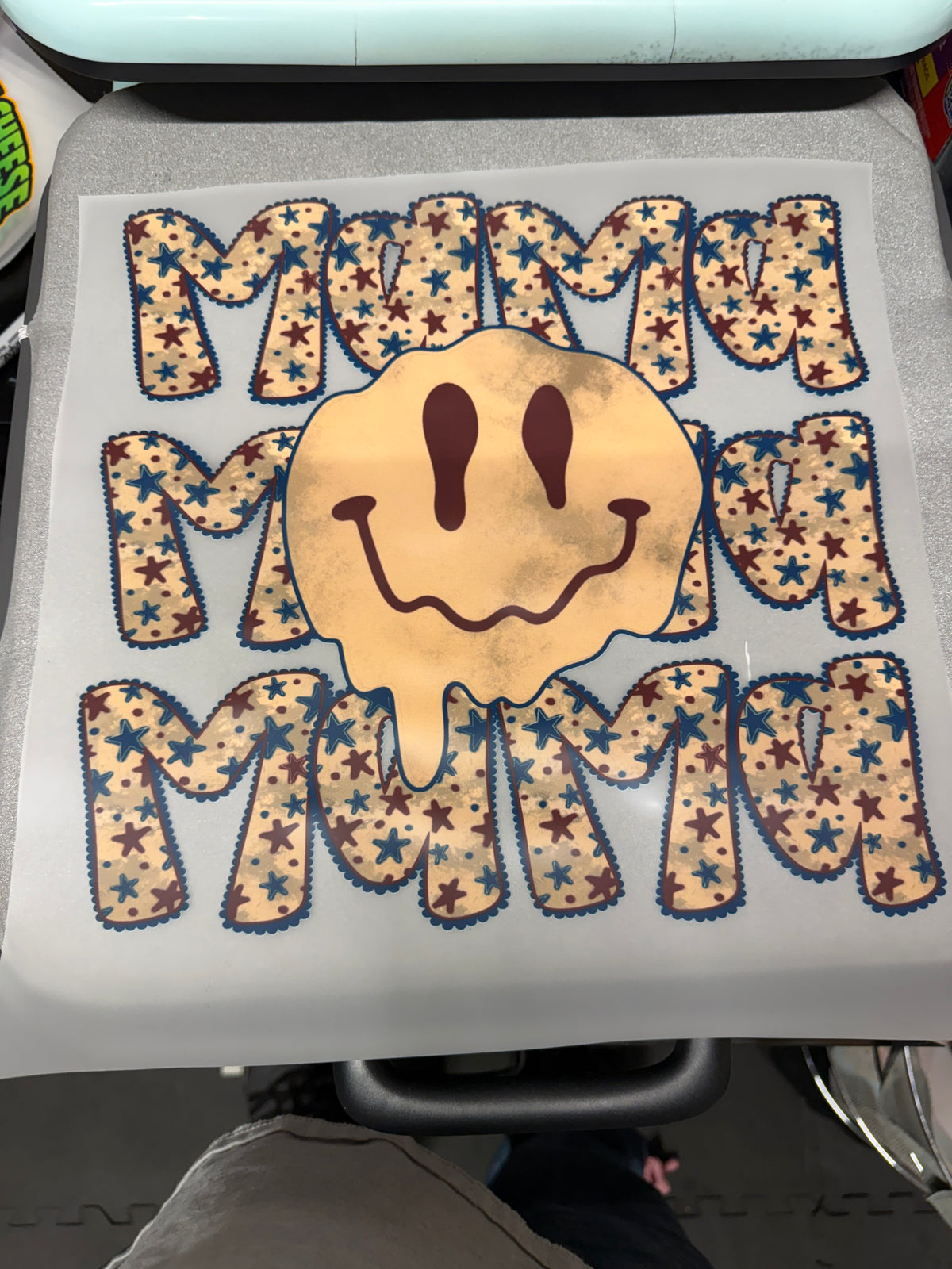 Mama Mama Mama Smiley DTF Transfer ready-to-press DTF transfer