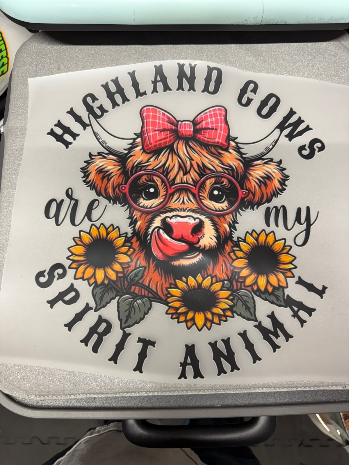 Highland Cows Are My Spirit Animal DTF Transfer ready-to-press DTF transfer