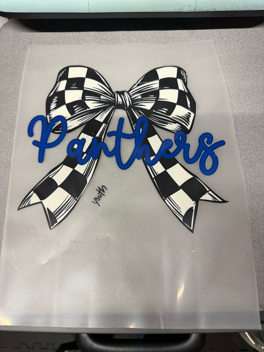 Panthers Bow DTF Transfer ready-to-press DTF transfer