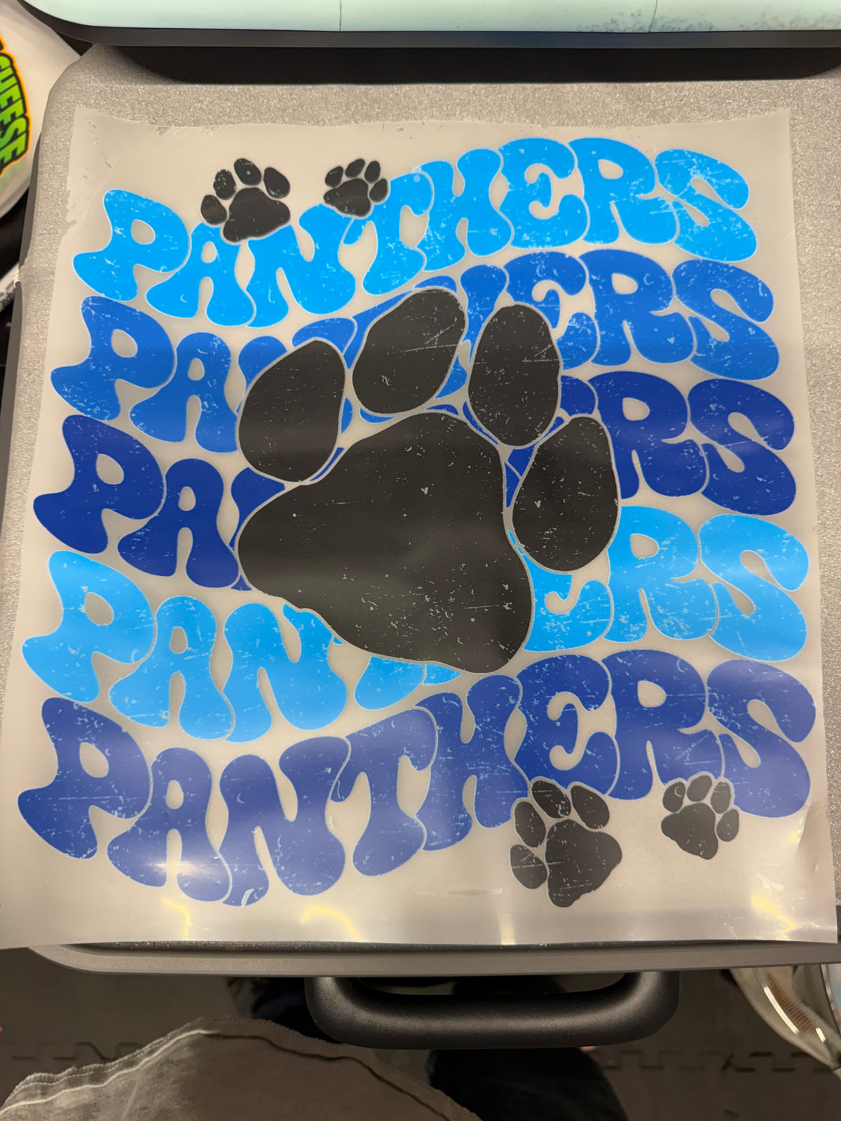 Panthers Paw Repeat DTF Transfer ready-to-press DTF transfer