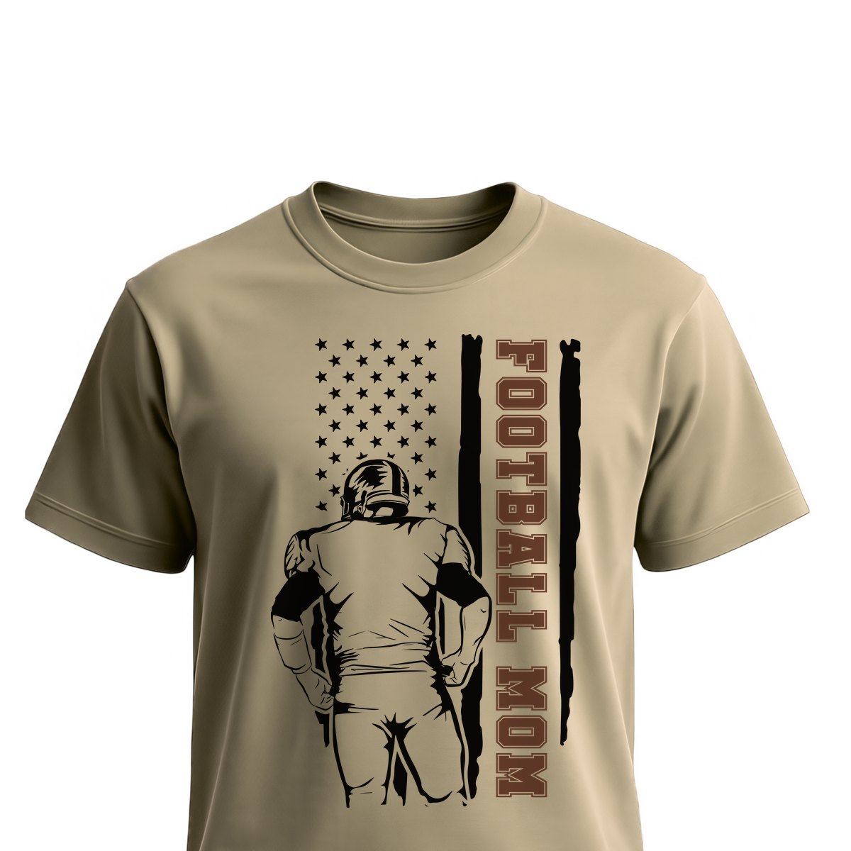 Patriotic Football Mom Women's T-Shirts on sand shirt by Baylee's Creations