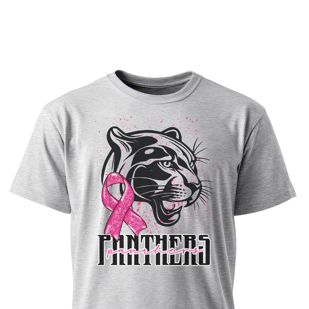 Harrah Pink Panthers design on unisex t-shirt